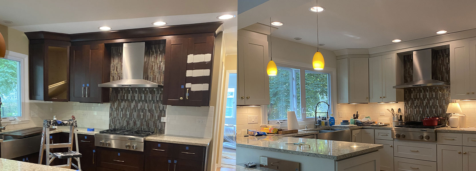 Black and white painted living room